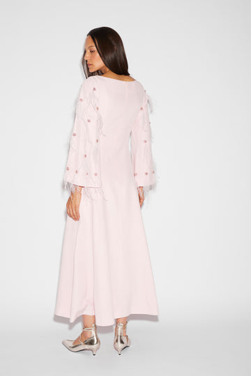 CLOVER GOWN ROSE EMBELLISHED CREPE