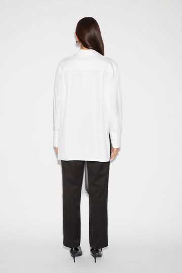 THELMA SHIRT WHITE COTTON EMBROIDERED TULLE
