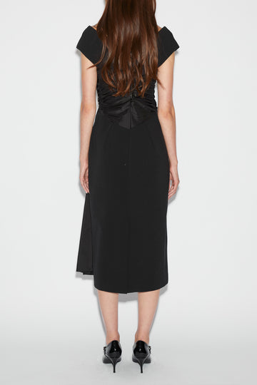 KINSLEY DRESS BLACK EMBELLISHED CREPE