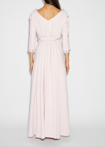 ENYA GOWN ROSE EMBELLISHED CREPE