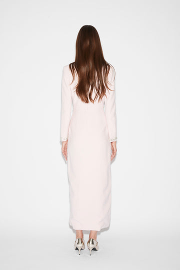 HAVEN DRESS PINK EMBELLISHED CREPE
