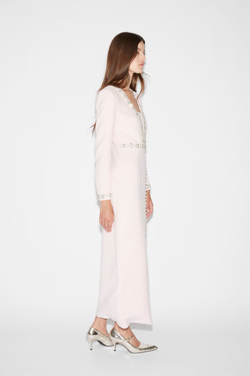 HAVEN DRESS PINK EMBELLISHED CREPE