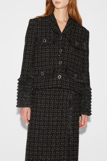 GIA SKIRT BLACK GOLD TWEED