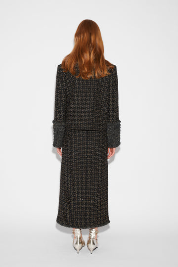 GIA SKIRT BLACK GOLD TWEED