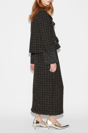 GIA SKIRT BLACK GOLD TWEED
