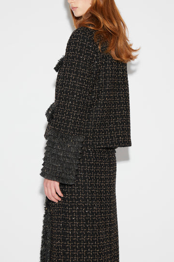 GIA SKIRT BLACK GOLD TWEED