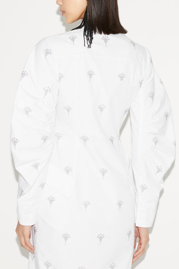 CAMDEN DRESS WHITE EMBELLISHED COTTON