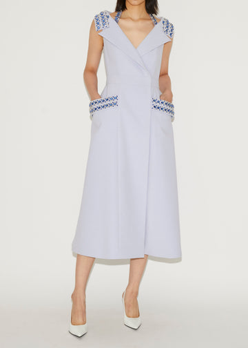 huishan zhang denim dress Huishan Zhang Huang Midi Denim Dress in Blue