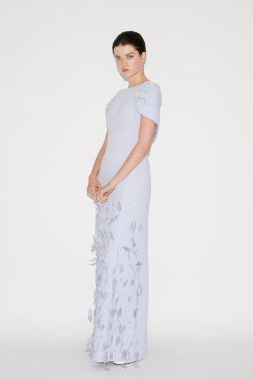 LEONOR GOWN PALE BLUE EMBELLISHED SABLE