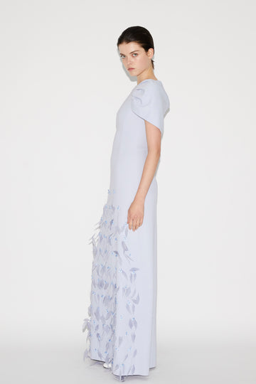LEONOR GOWN PALE BLUE EMBELLISHED SABLE