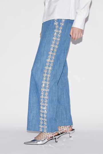 DAKOTA TROUSERS EMBELLISHED DENIM