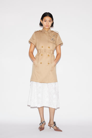 MARLON TRENCH COAT CAMEL COTTON GABARDINE