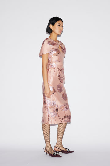 ANITA DRESS PINK JACQUARD