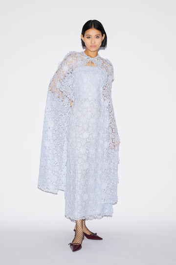 SAMANTHA CAPE DUSTY BLUE LACE