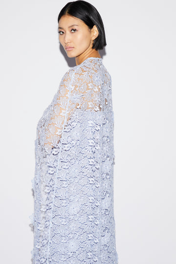 SAMANTHA CAPE DUSTY BLUE LACE