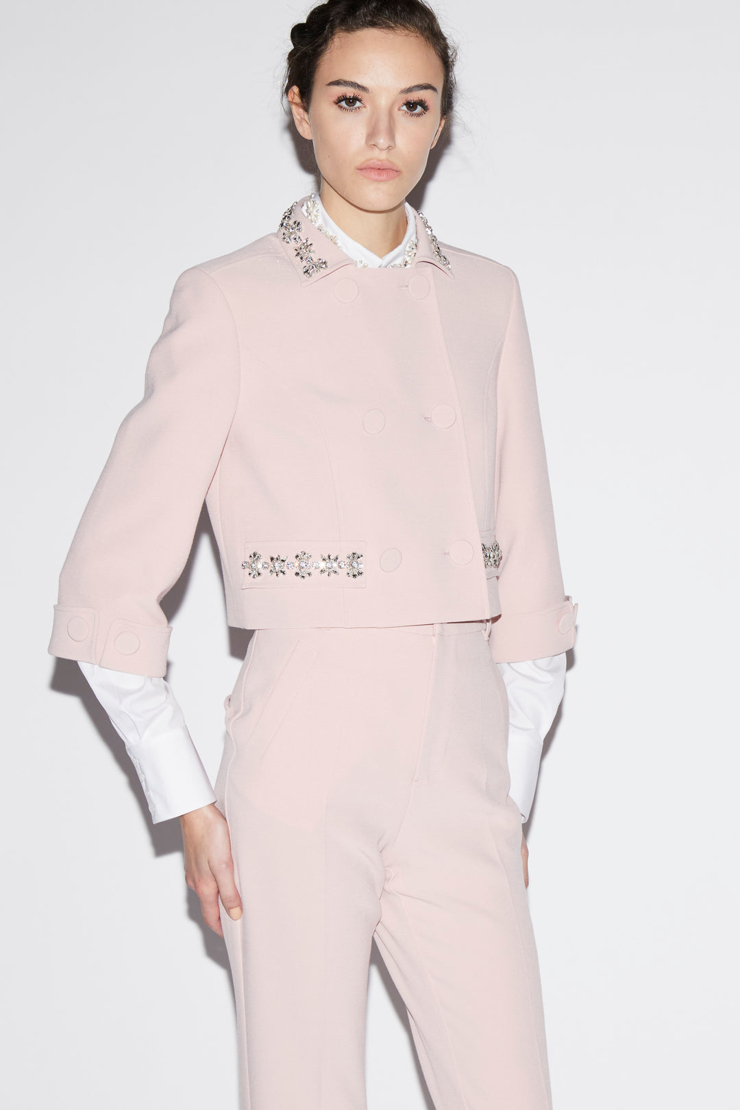 「HUISHAN ZHANG」リサイクルクレープ フェザートリム JACKETS AND COATS – HUISHAN ZHANG