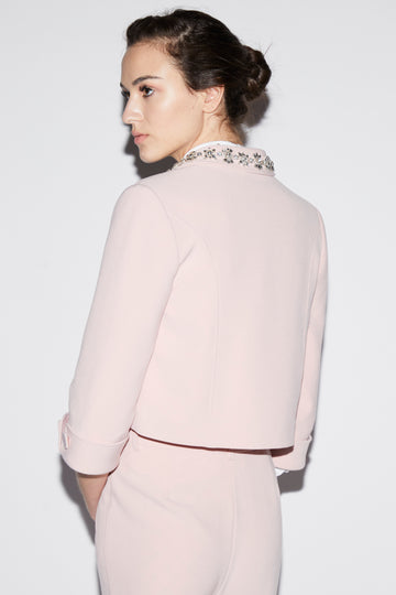 FRANK JACKET PINK EMBELLISHED CREPE