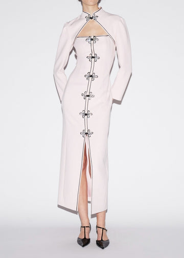 TAO DRESS PINK EMBELLISHED CREPE
