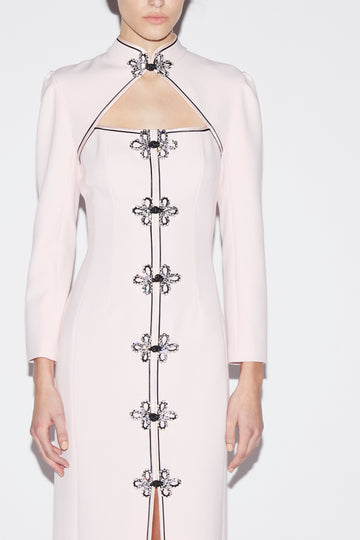 TAO DRESS PINK EMBELLISHED CREPE
