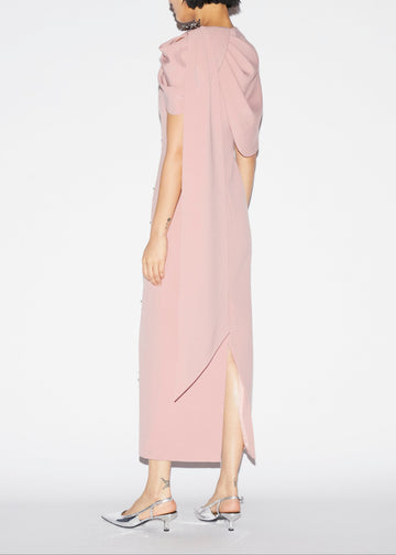 ISOLDE GOWN ANTIQUE ROSE EMBELLISHED CREPE