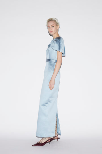 ANITA DRESS PALE BLUE DUCHESSE