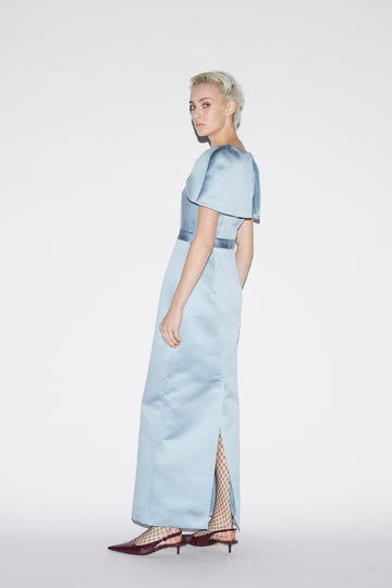 ANITA DRESS PALE BLUE DUCHESSE
