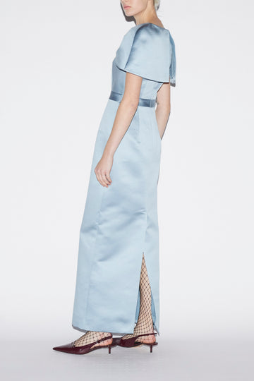 ANITA DRESS PALE BLUE DUCHESSE
