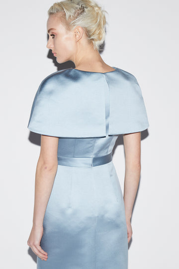 ANITA DRESS PALE BLUE DUCHESSE
