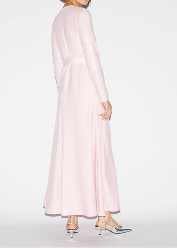 ARIA DRESS PINK EMBELLISHED SEQUINS