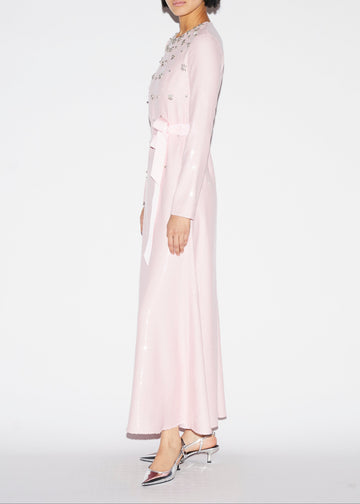 ARIA DRESS PINK EMBELLISHED SEQUINS