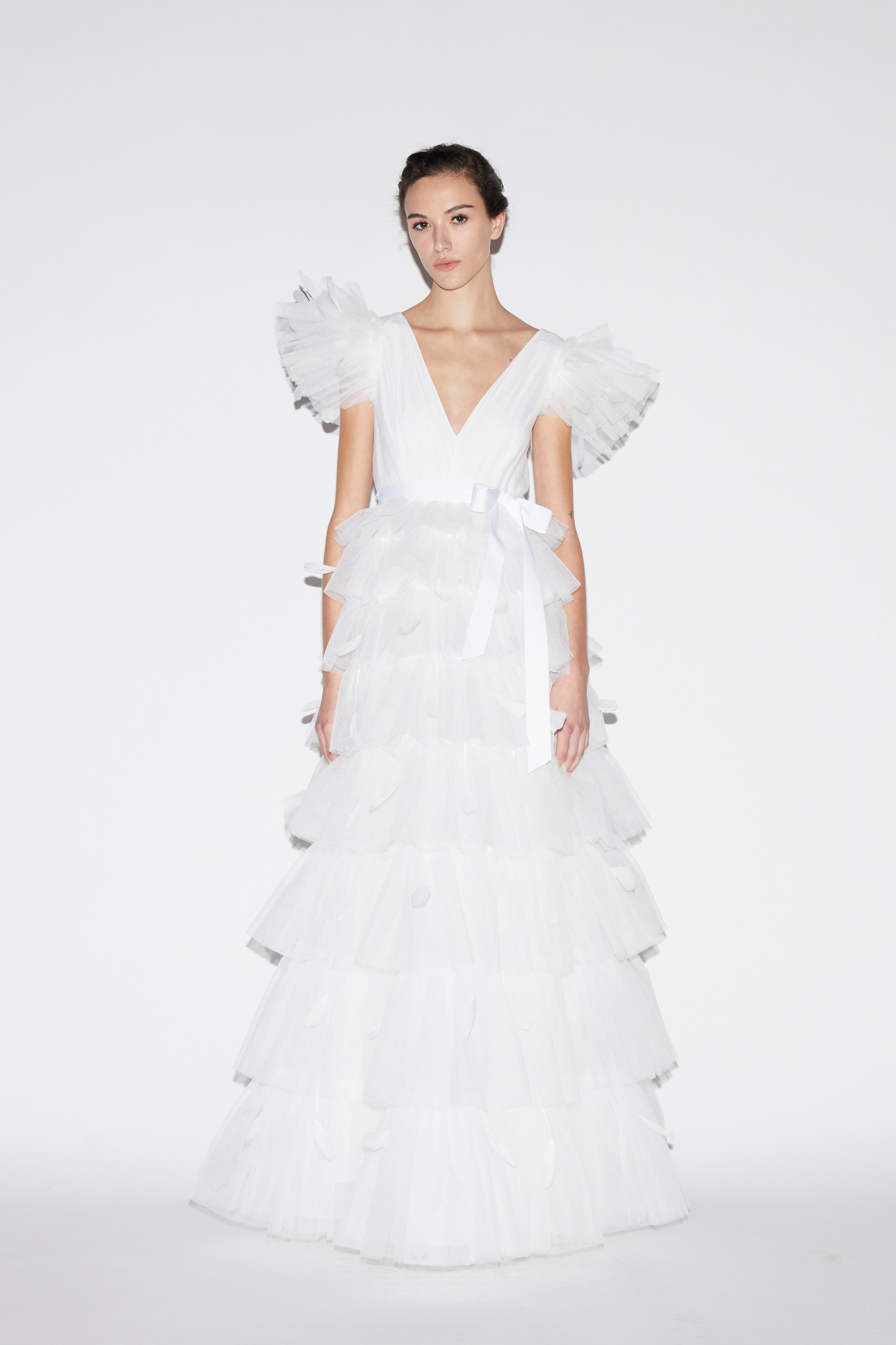 定価13万 HUISHAN ZHANG チュール パフスリーブ ブラウス XS 定価13万 HUISHAN ZHANG チュール パフスリーブ ブラウス XS