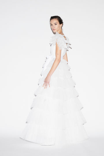 ABBY GOWN WHITE TULLE