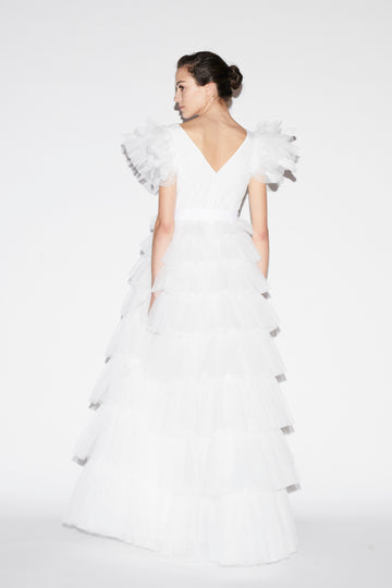 ABBY GOWN WHITE TULLE