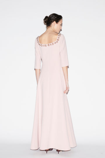 DALIAH GOWN PALE PINK EMBELLISHED CREPE