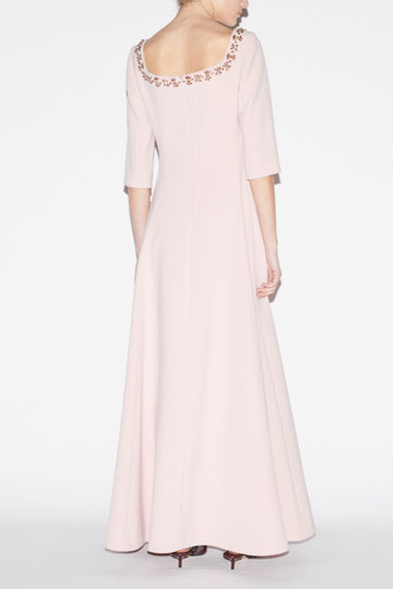 DALIAH GOWN PALE PINK EMBELLISHED CREPE