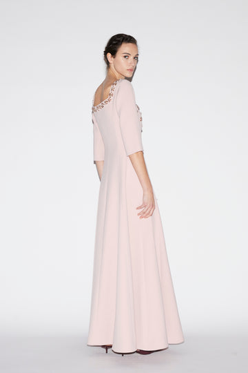 DALIAH GOWN PALE PINK EMBELLISHED CREPE