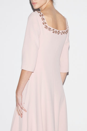 DALIAH GOWN PALE PINK EMBELLISHED CREPE