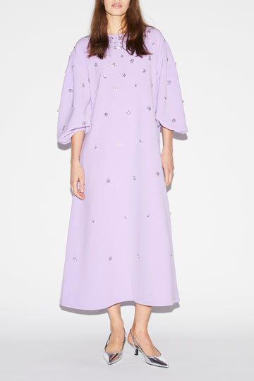 TILDA DRESS LAVENDER EMBELLISHED CREPE