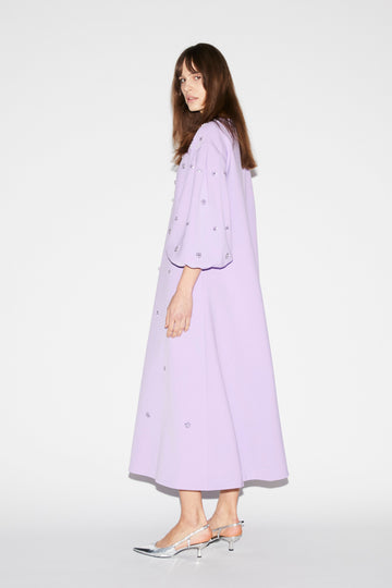 TILDA DRESS LAVENDER EMBELLISHED CREPE