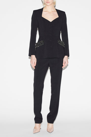 STEVE TROUSERS BLACK CREPE