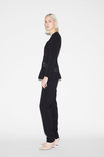 ALWIN JACKET BLACK EMBELLISHED CREPE