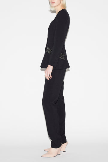 STEVE TROUSERS BLACK CREPE