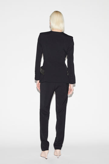 STEVE TROUSERS BLACK CREPE