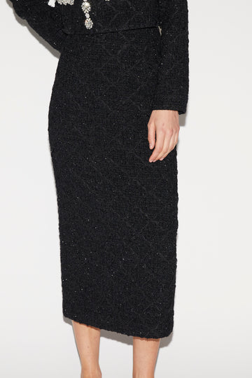 VANIA SKIRT BLACK TWEED