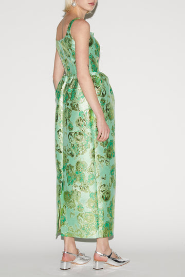SIDRA DRESS JADE JACQUARD