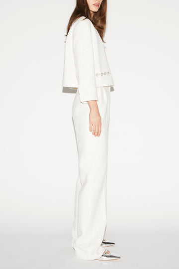 ROWAN TROUSERS IVORY TWEED