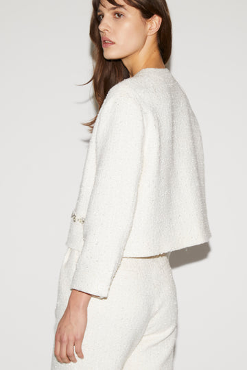 LISETTE TOP IVORY TWEED