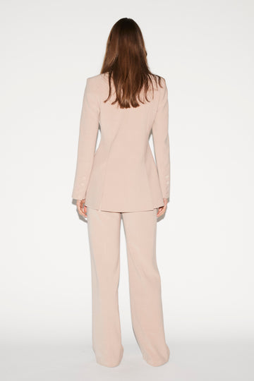 ATLAS JACKET CAMEL EMBROIDERED CREPE