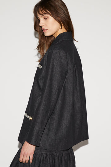 KLAUS JACKET BLACK DENIM