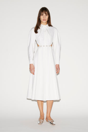 MURPHY DRESS WHITE EMBROIDERED COTTON